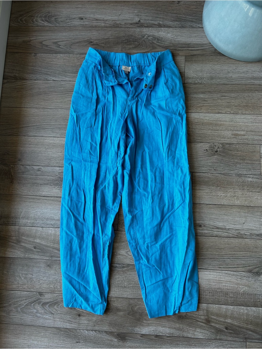 a new day Bright Turquoise Blue Relaxed High-Waist Pants